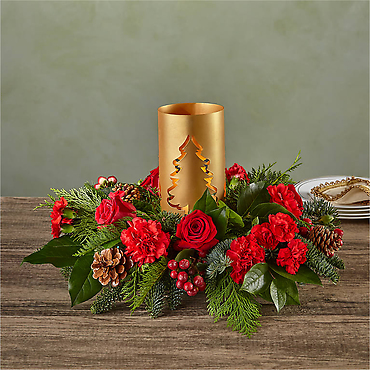 EVERGREEN GLOW CENTERPIECE