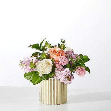 French Market Bouquet with Ivory Vase