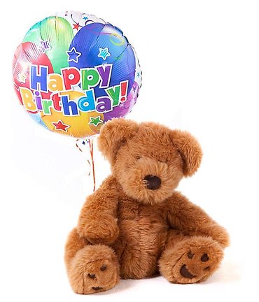 Happy Birthday Bear and Balloon