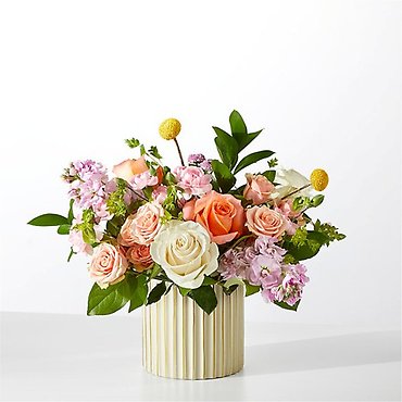 French Market Bouquet with Ivory Vase