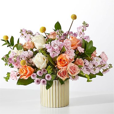 French Market Bouquet with Ivory Vase