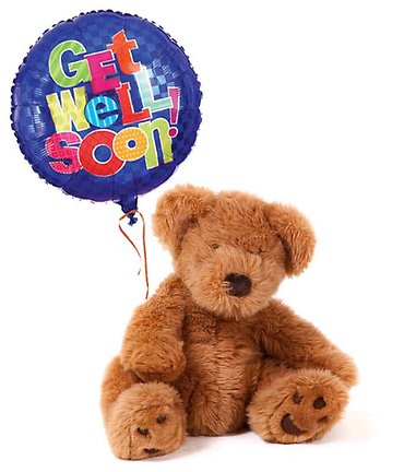 Get Well Bear and Balloon