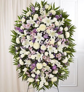 Lavender & White Sympathy Standing Spray