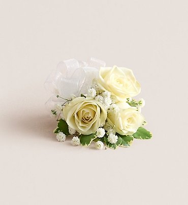 White Spray Rose Corsage