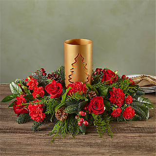 EVERGREEN GLOW CENTERPIECE