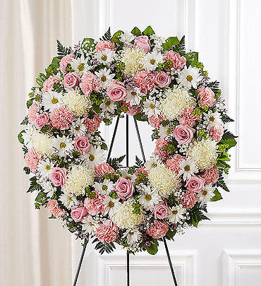 Serene Blessings Wreath- Pink & White